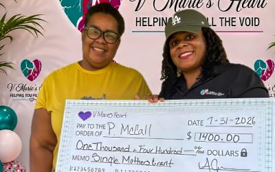 V Marie’s Heart Celebrates a $1,400 Single Mothers Grant Recipient